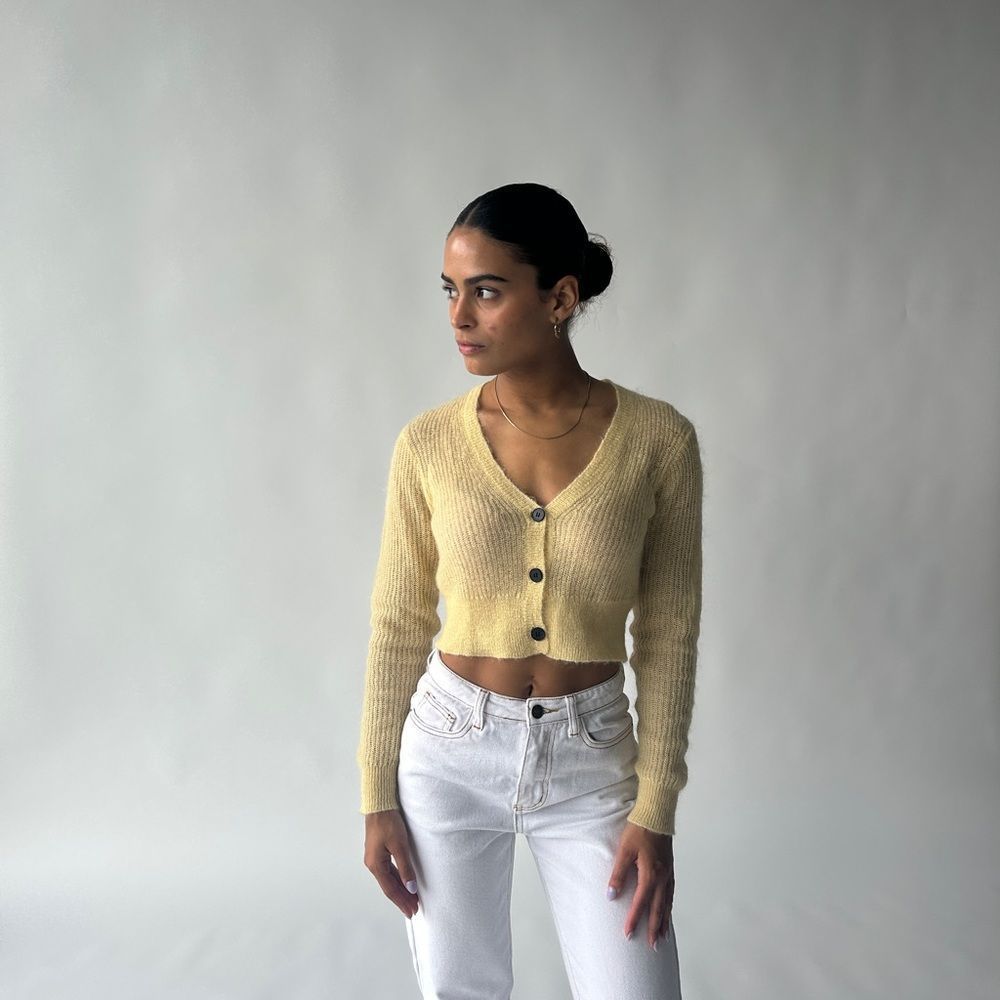 Kendal Jenner vibe Mohair Yellow Sweater